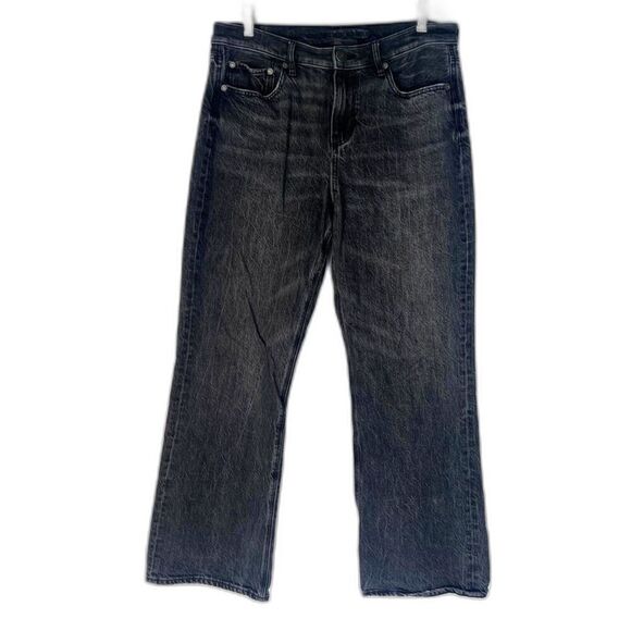 American Eagle Dark Gray Straight Leg Denim Jeans Size 10 - Picture 1 of 10